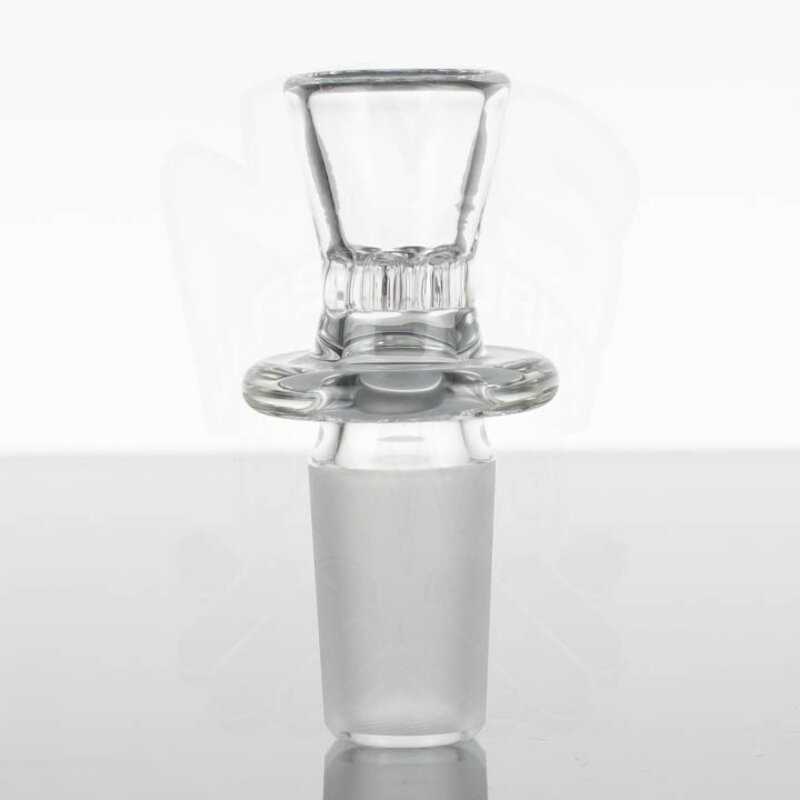 Blazing Blue Glass BBG Male 19mm Clear Honeycomb Gong Slide