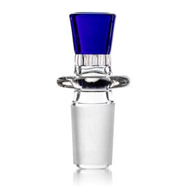 Blazing Blue Glass BBG Male 19mm Cobalt Honeycomb Gong Slide