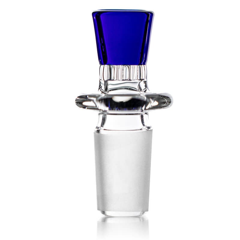 Blazing Blue Glass BBG Male 19mm Cobalt Honeycomb Gong Slide
