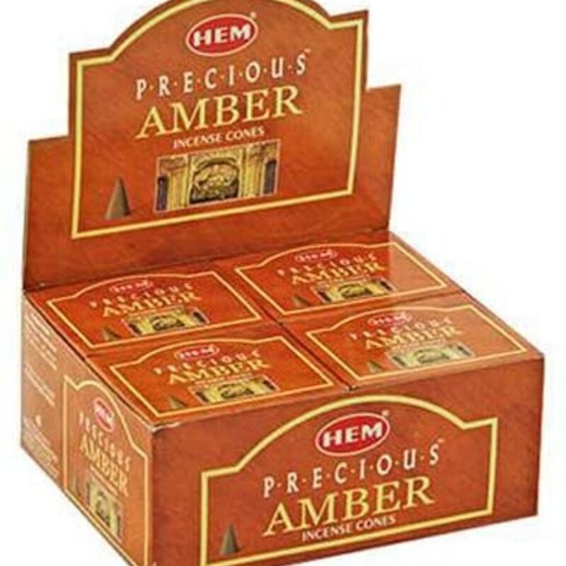 HEM Incense Hem 10pc Cones Precious Amber