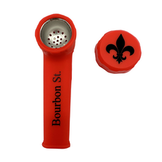 Bourbon St. Silicone Hand Pipe Red