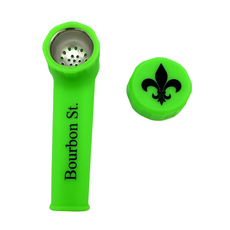 Bourbon St. Silicone Hand Pipe Green
