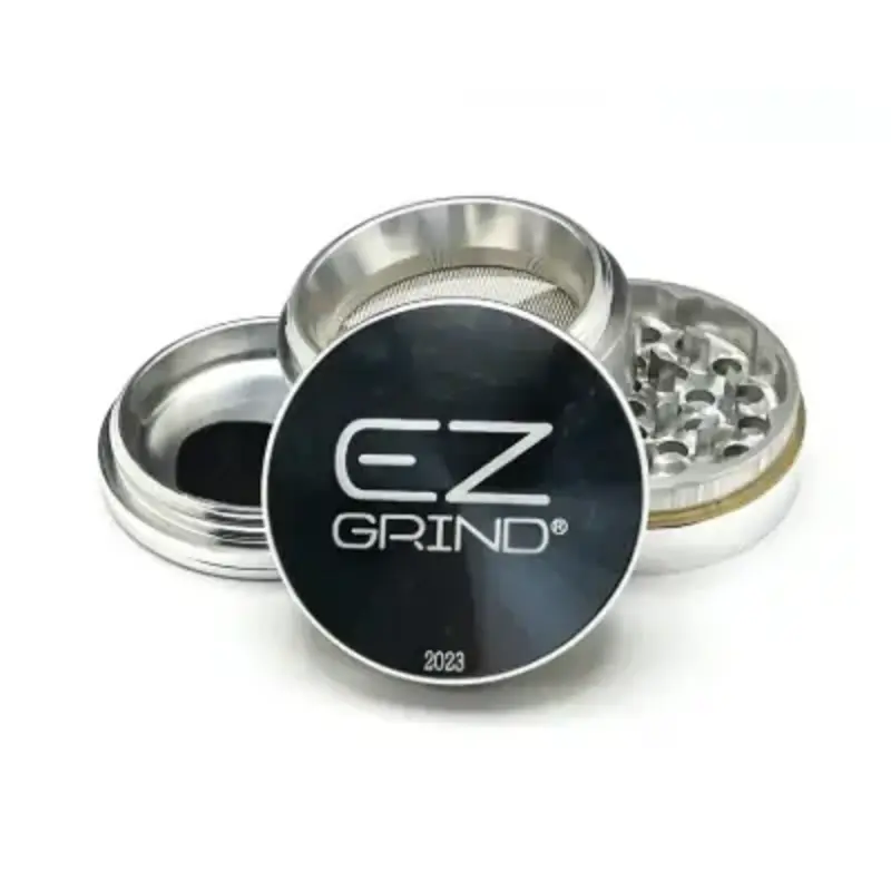 EZ Grind 4pc 56mm Silver Herb Grinder