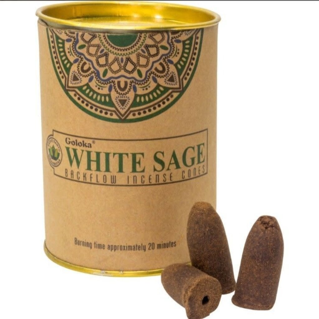 goloka Goloka Incense Backflow Cones 24pk White Sage