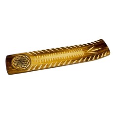 Wide Engraved Incense Holder Flower of Life