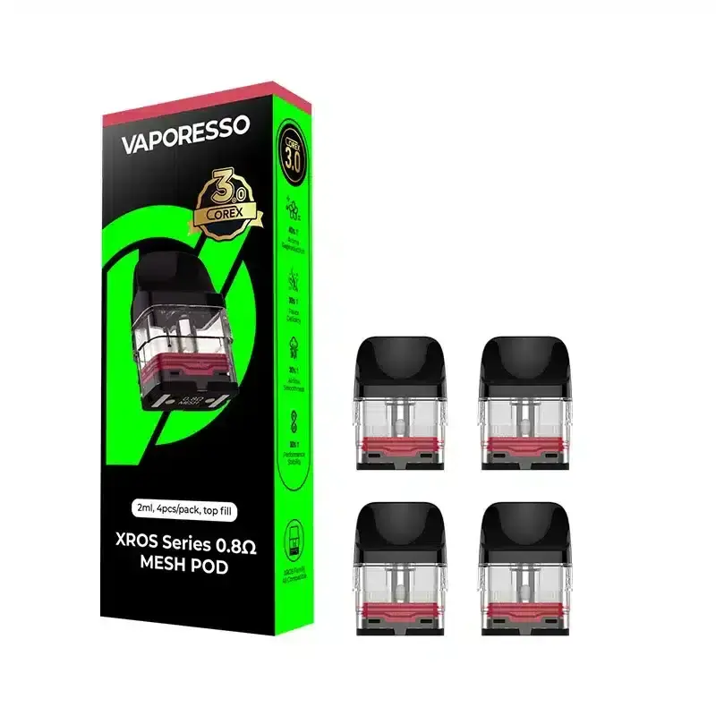 VAPORESSO VAPORESSO Corex 3.0 Xros Series Pod Mesh 4pk 0.8 OHM