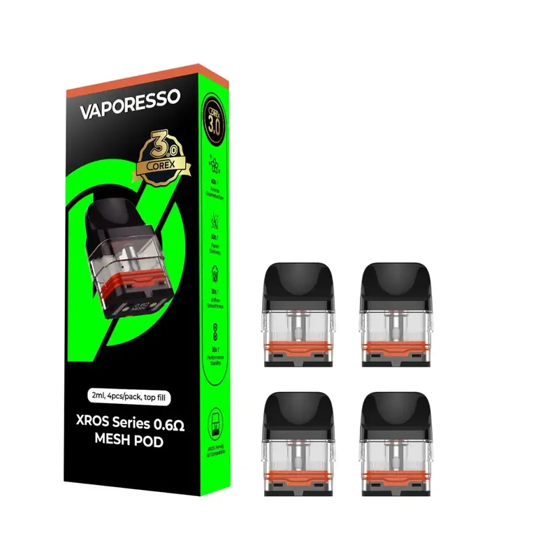VAPORESSO VAPORESSO Corex 3.0 Xros Series Pod Mesh 4pk 0.6 OHM