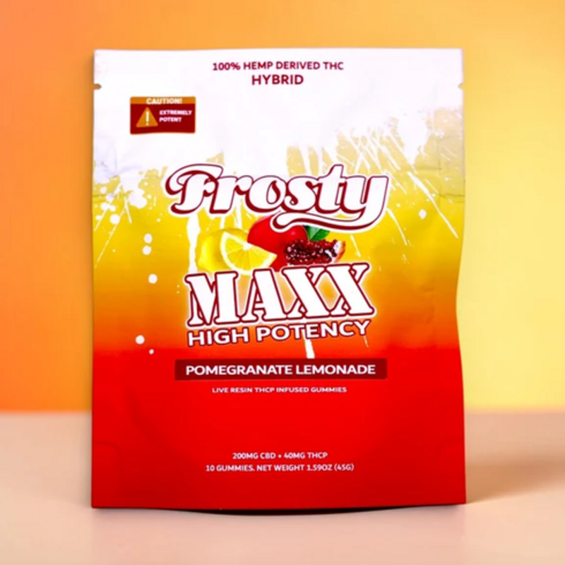 Frosty MAXX Gummies 10ct 40mg THCP Pomegranate Lemonade Hybrid