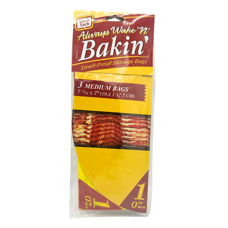 Stink Sack Stink Sack Bag 7.5" x 7" 3pc Wakin-N-Bacon