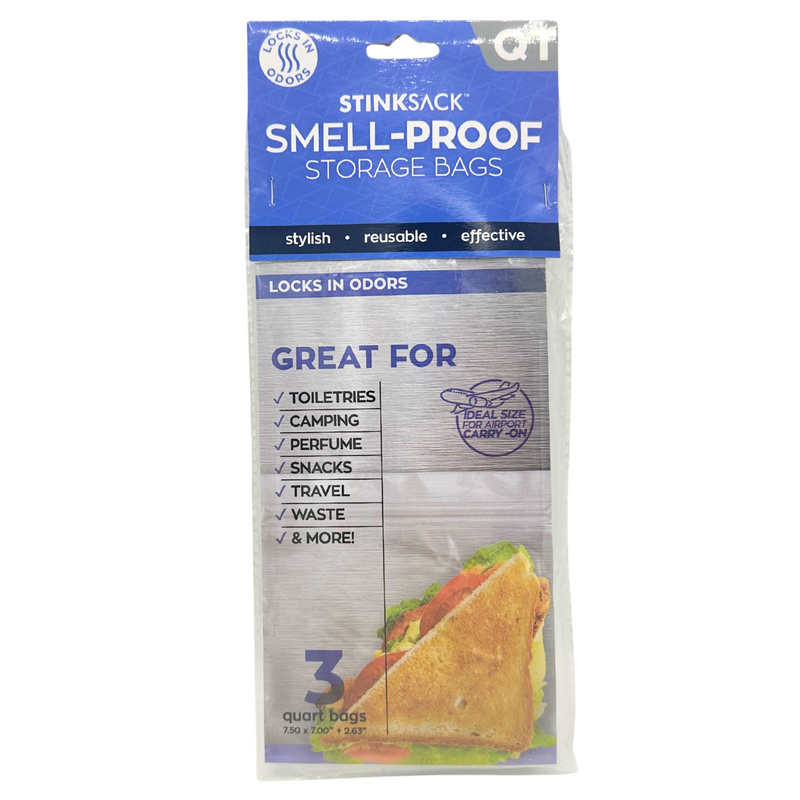 Stink Sack Stink Sack Bag 7.5" x 7" 3pc Clear