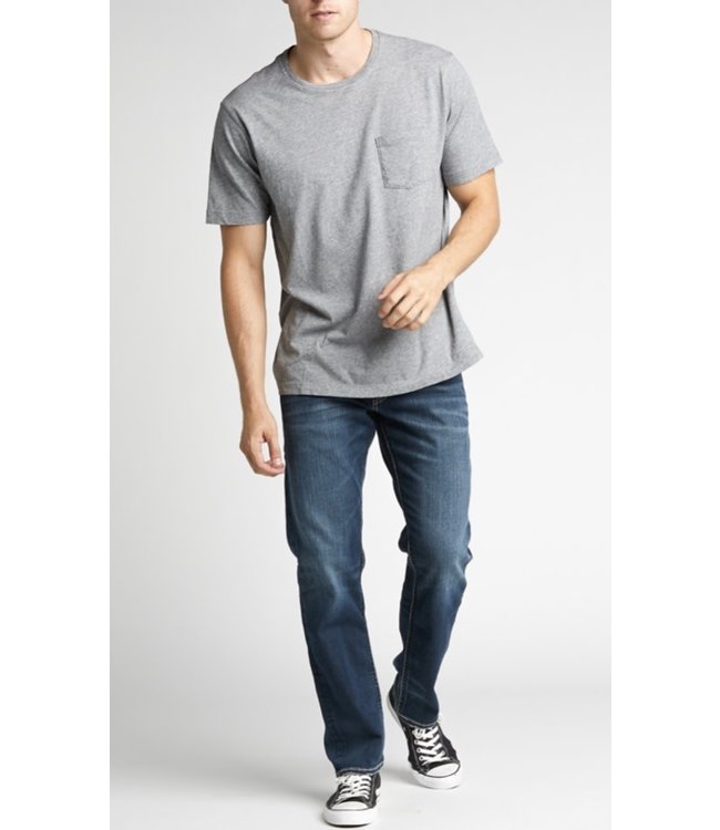 relaxed fit tapered leg jeans