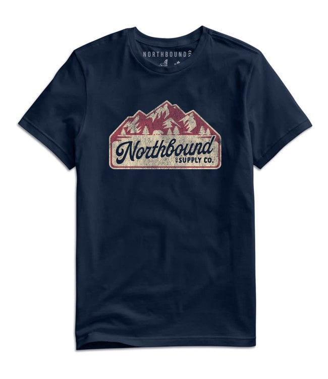 Northbound Supply Co. Mountain T-shirt - NAVY