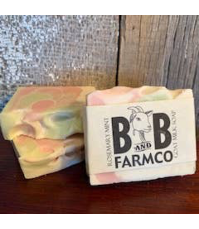 B and B Farm Co. Rosemary Mint Goat Milk Soap