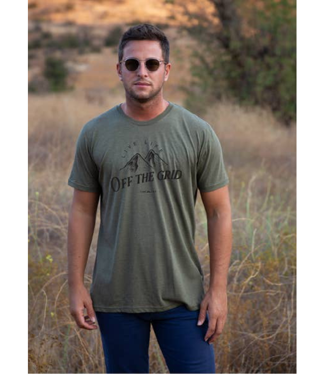 Live Life Clothing Co. Off The Grid T-Shirt - GREEN