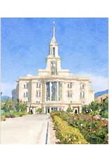 Watercolor Temple Full Background 11x14 - Payson