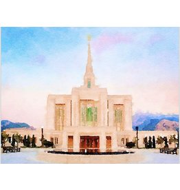 Watercolor Temple 8x10 - Ogden