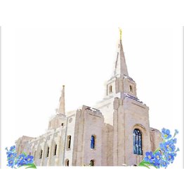 Watercolor Temple 8x10 - Brigham City