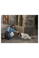 Brent Borup Christ with Repentant Man, 3" x 4" Card