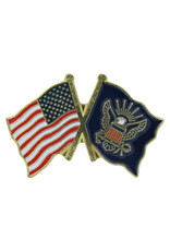 Lapel Pin - US and Navy Flags