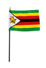 Stick Flag 4"x6" - Zimbabwe