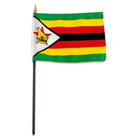 Stick Flag 4"x6" - Zimbabwe