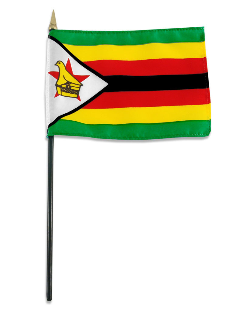 Stick Flag 4"x6" - Zimbabwe