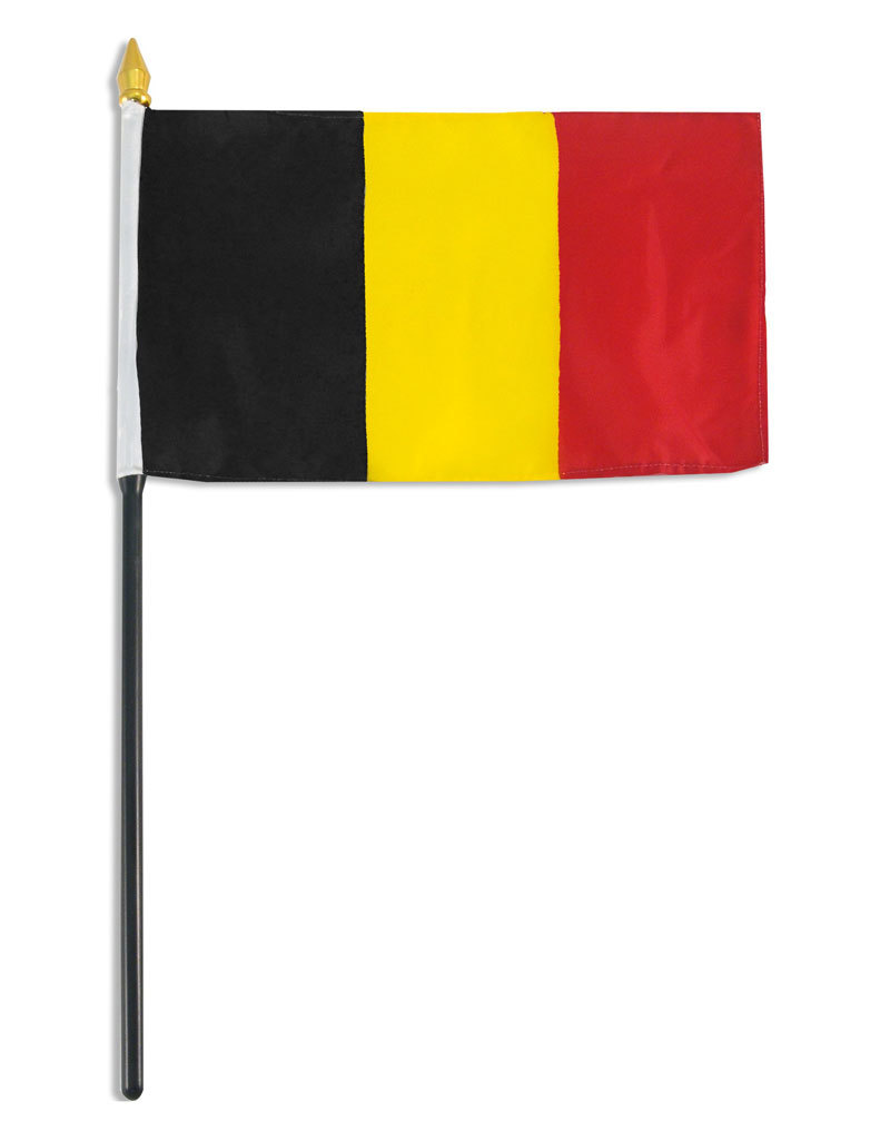 Stick Flag 4"x6" - Belgium