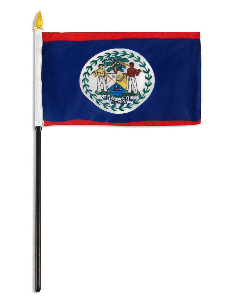 Stick Flag 4"x6" - Belize