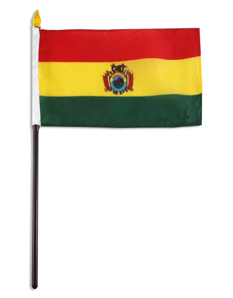 Stick Flag 4"x6" - Bolivia