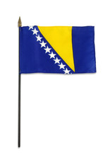 Stick Flag 4"x6" - Bosnia