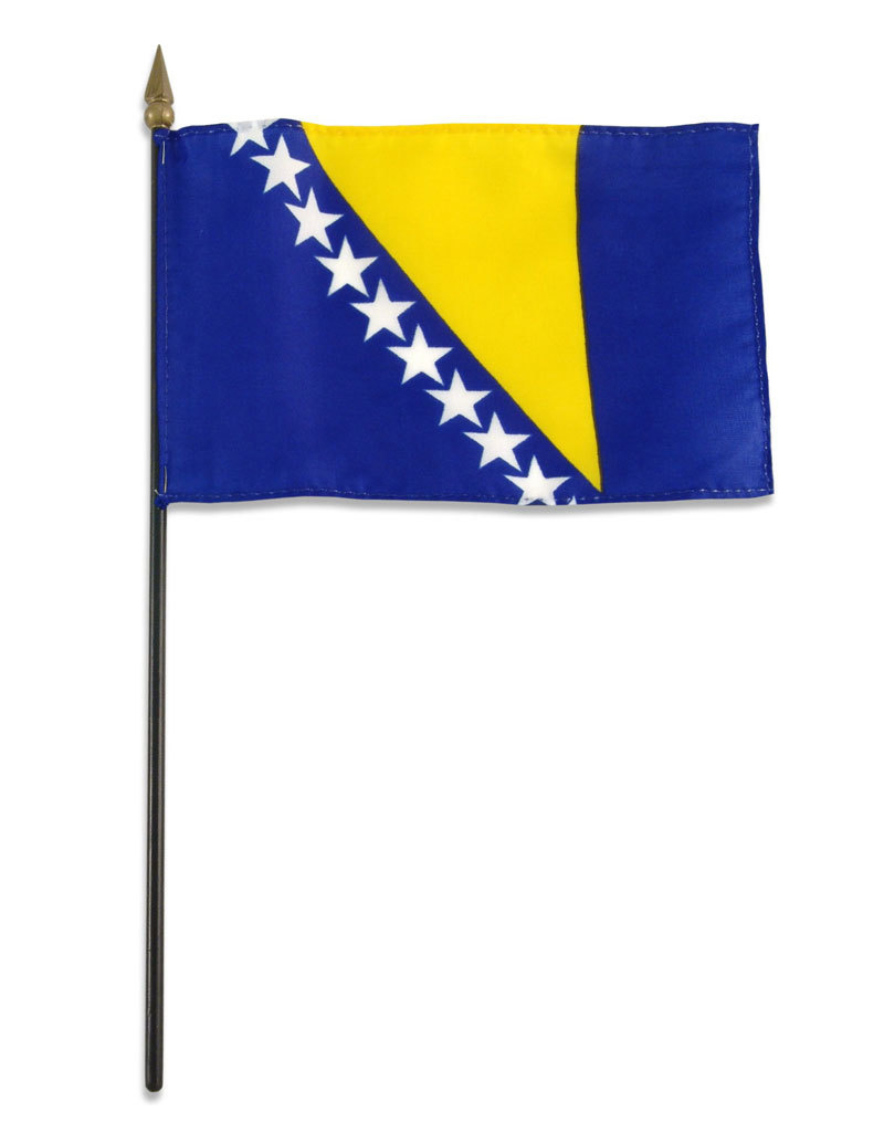 Stick Flag 4"x6" - Bosnia