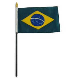 Stick Flag 4"x6" - Brazil