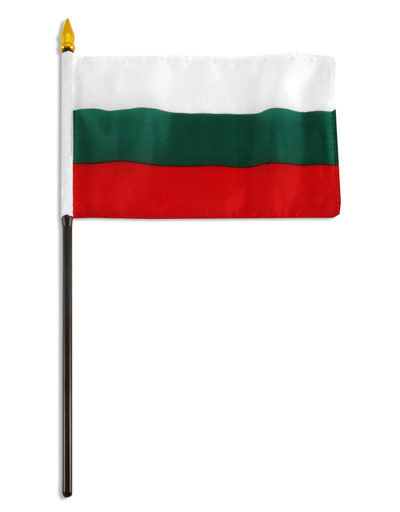 Stick Flag 4"x6" - Bulgaria