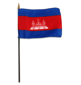 Stick Flag 4"x6" - Cambodia