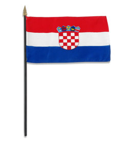 Stick Flag 4"x6" - Croatia