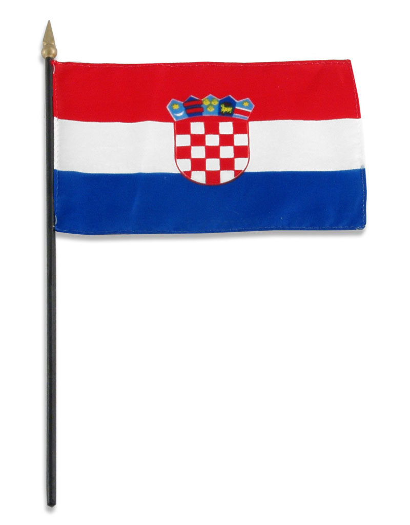 Stick Flag 4"x6" - Croatia