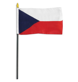 Stick Flag 4"x6" - Czech Republic