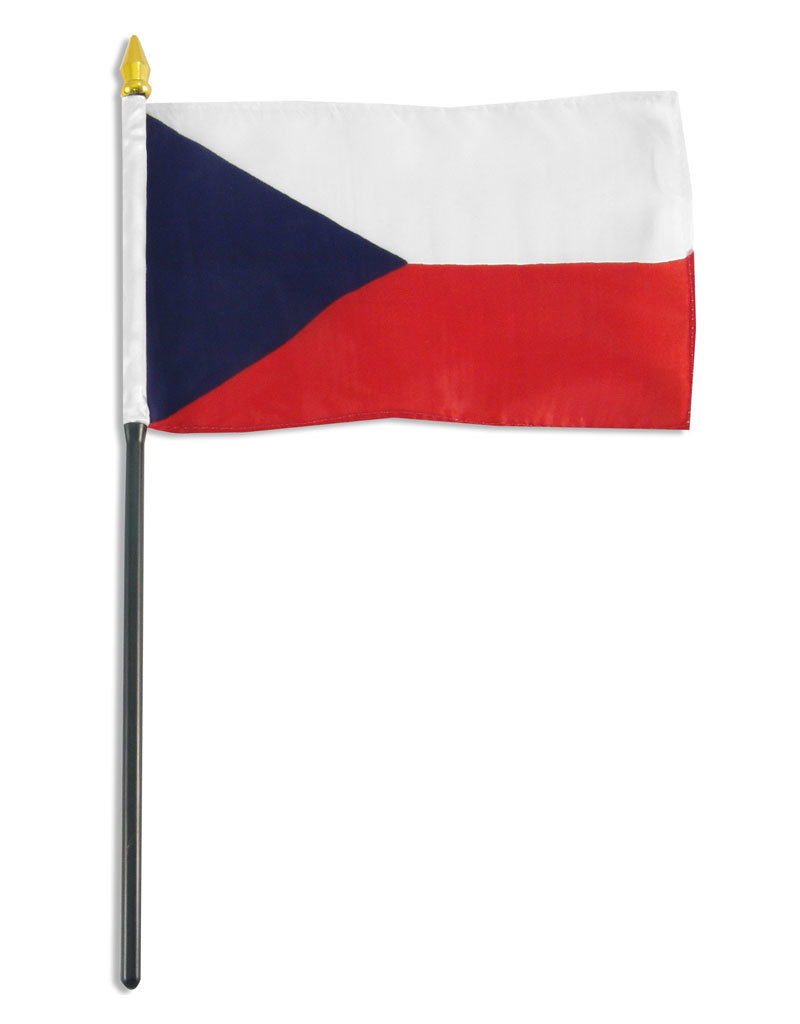 Stick Flag 4"x6" - Czech Republic