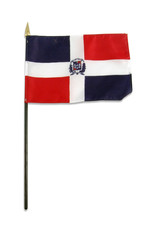 Stick Flag 4"x6" - Dominican Republic