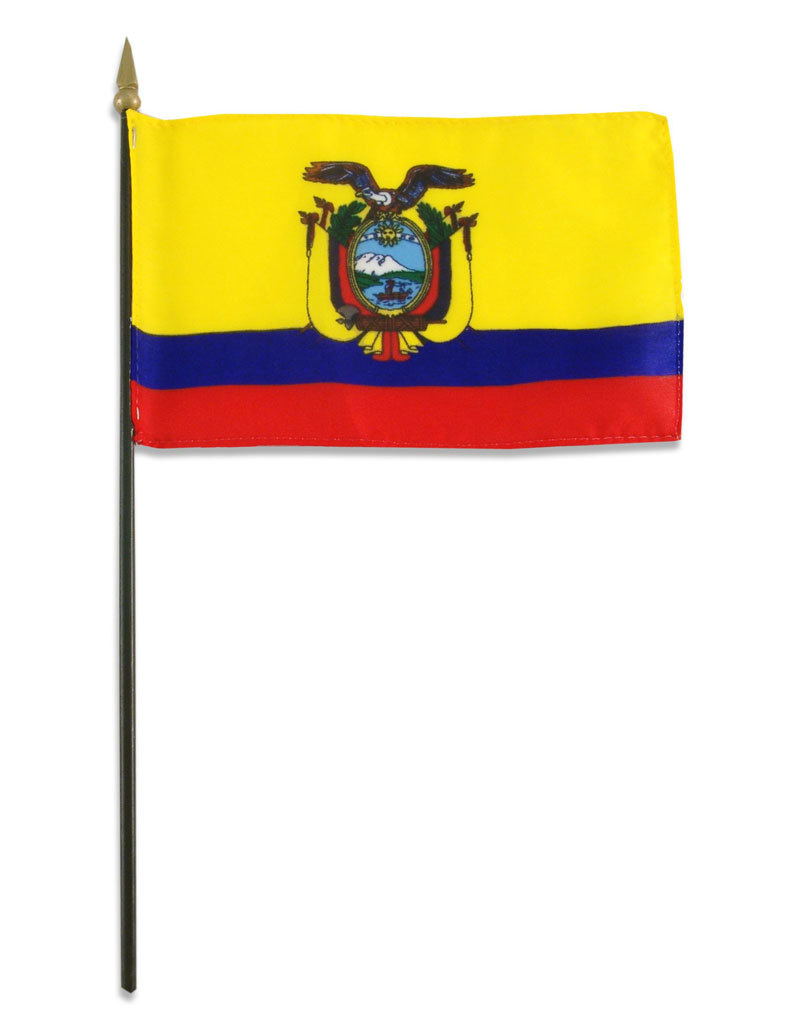 Stick Flag 4"x6" - Ecuador