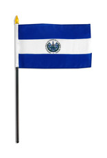 Stick Flag 4"x6" - El Salvador