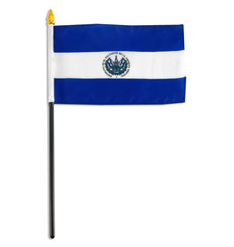 Stick Flag 4"x6" - El Salvador
