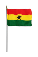 Online Stores Stick Flag 4"x6" - Ghana