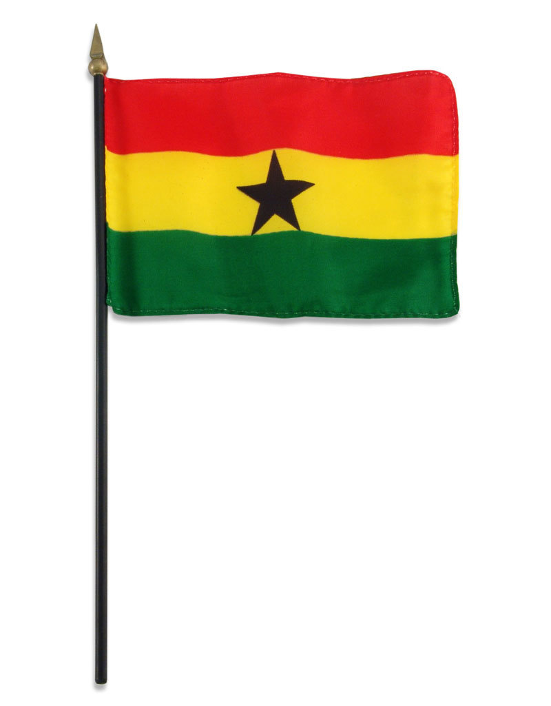 Online Stores Stick Flag 4"x6" - Ghana