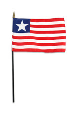 Stick Flag 4"x6" - Liberia