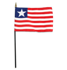 Stick Flag 4"x6" - Liberia