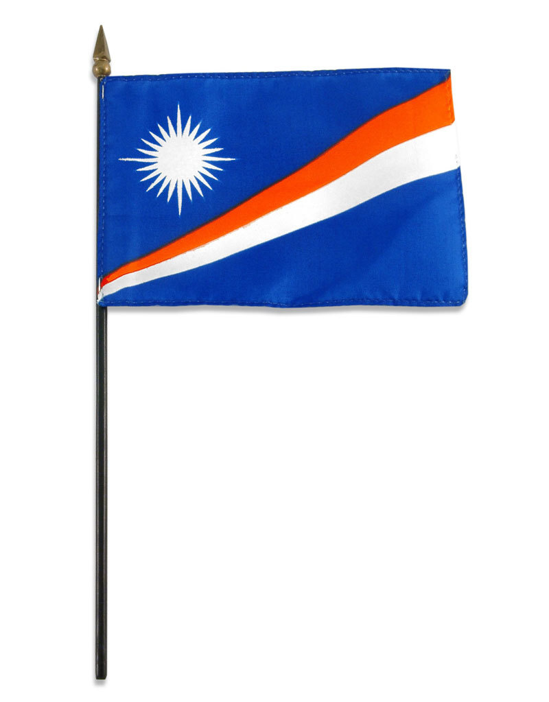 Stick Flag 4"x6" - Marshall Islands