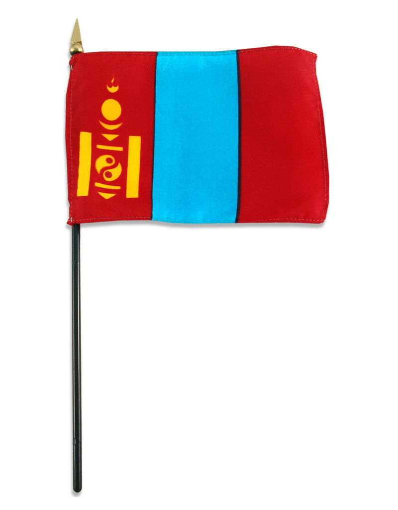 Stick Flag 4"x6" - Mongolia