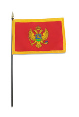 Stick Flag 4"x6" - Montenegro