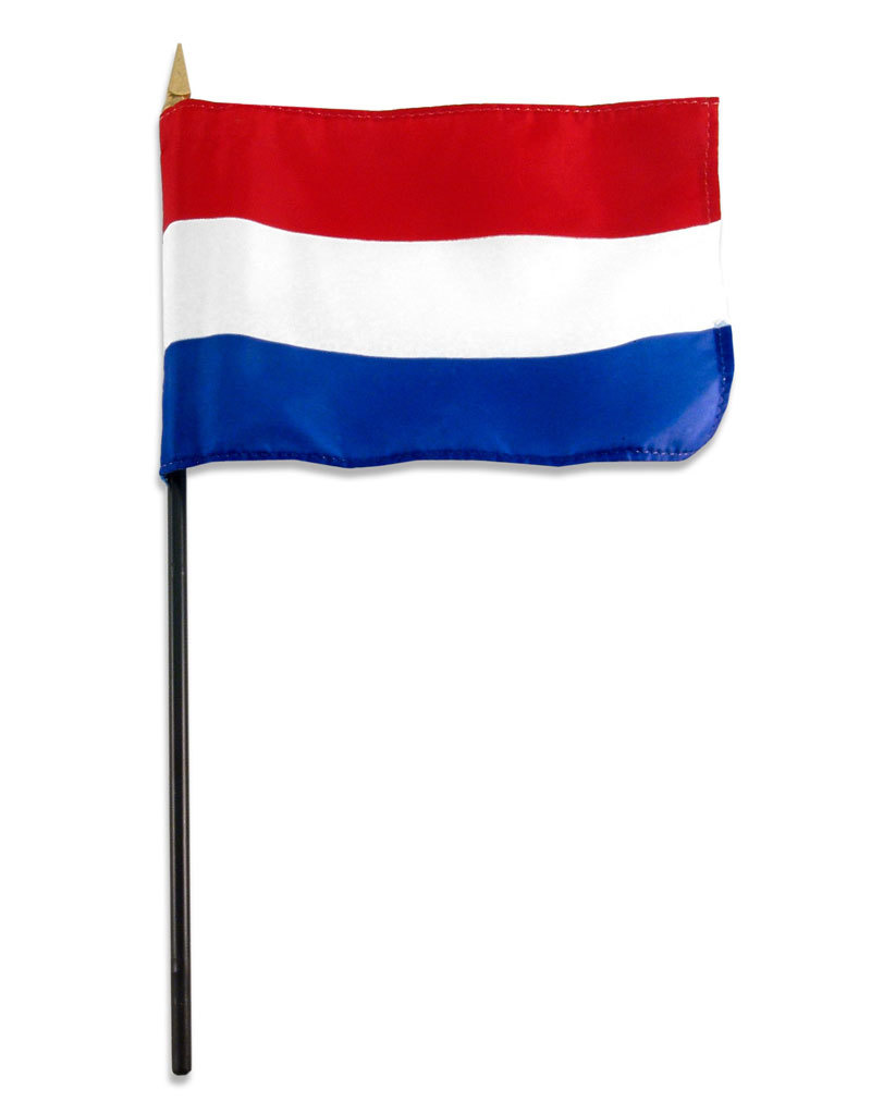 Stick Flag 4"x6" - Netherlands